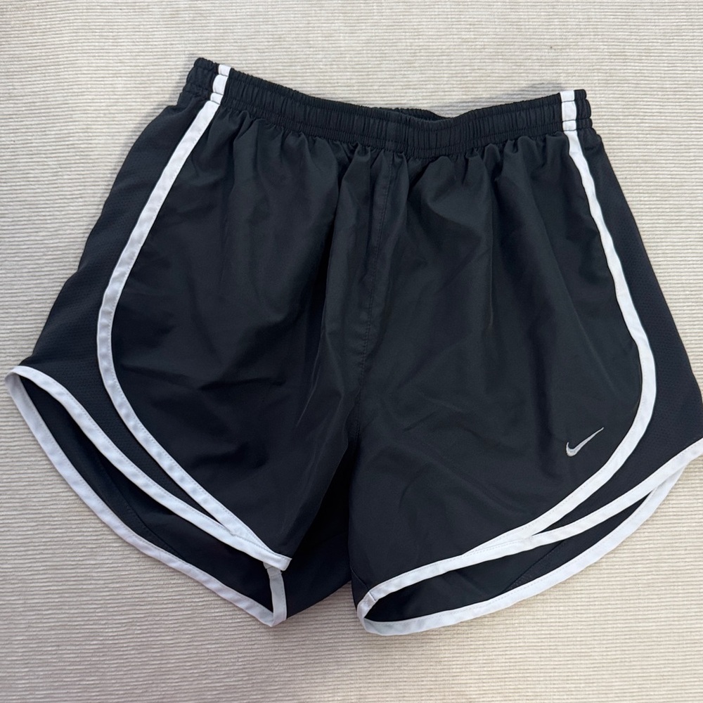 Nike Charcoal Grey and White Running Shorts